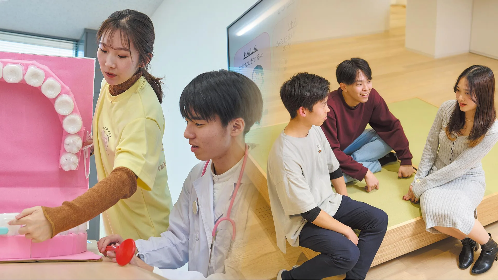 Students doing club activities