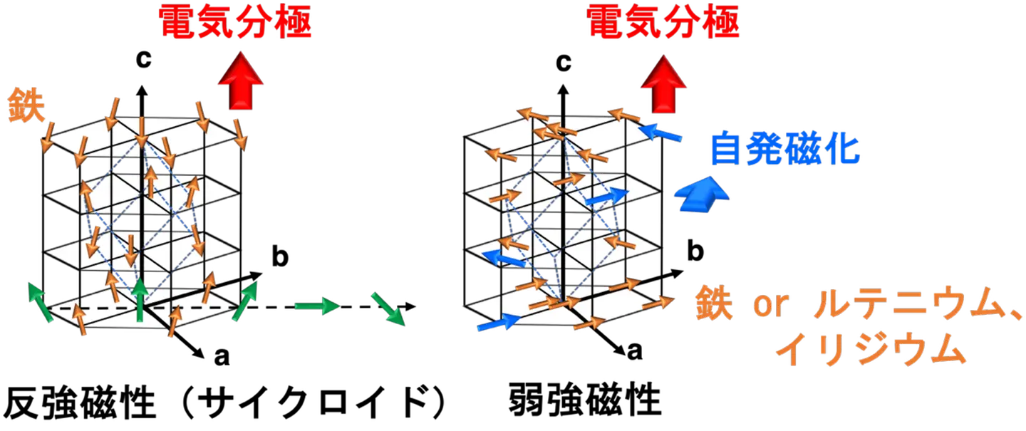 複数元素置換で鉄酸ビスマスに新しい機能を付与～コンデンサーと磁石の性質に加え、室温での負熱膨張を発現～
