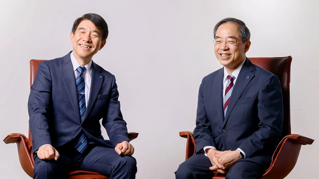 大竹尚登理事長と田中雄二郎学長