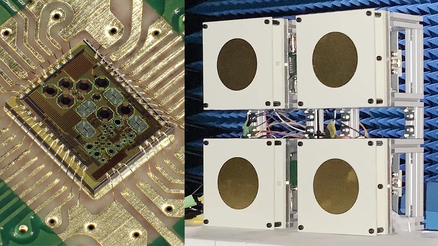 複数の超々小型衛星の編隊飛行による「非結線型フェーズドアレイ無線機