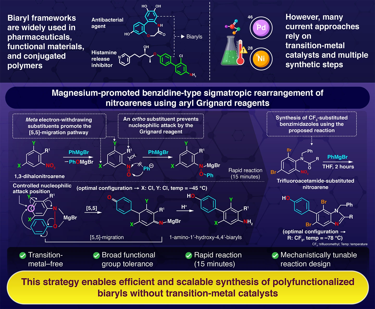 Magnesium-Promoted Benzidine-Type Rearrangement for Regioselective  Construction of Polyfunctionalized Biaryls